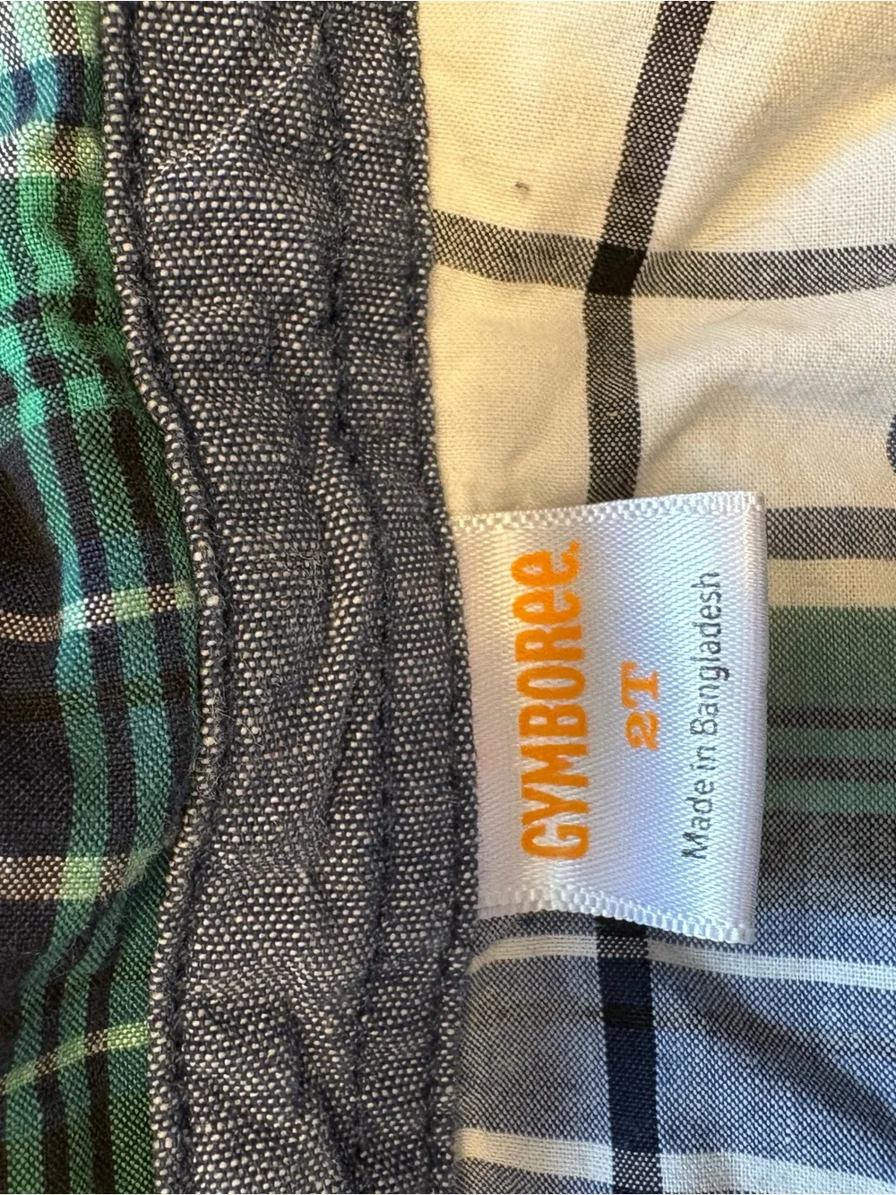 Gymboree Green & Blue Plaid Button-Down Shirt